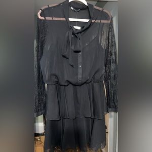 Zara Mini Dress with Lace Sleeves
